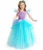 Picture of CQDY Ariel Princess Dress Little Mermaid Halloween Costumes Dress Up Party Girls Cosplay Kids Ball Gown