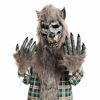 Picture of Child Unisex Green Werewolf Costume with Mask, Gloves and Shoes Cover (XL)