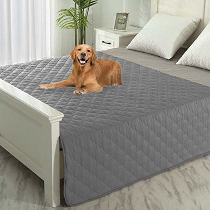 Picture of SPXTEX Dog Bed Covers Dog Rugs Pet Pads Puppy Pads Washable Pee Pads for Dog Blankets for Couch Protection Super Soft Pet Bed Covers for Dog Training Pads 1 Piece 68"x82" Light Grey