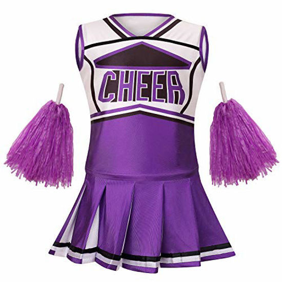 Women Cheerleaders Costume Witch Style Cheerleading Uniform Purple Star ...