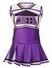 Picture of yolsun Cheerleader Costume for Girls Halloween Cute Uniform Outfit (8-9 Years, Purple)