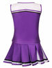 Picture of yolsun Cheerleader Costume for Girls Halloween Cute Uniform Outfit (8-9 Years, Purple)