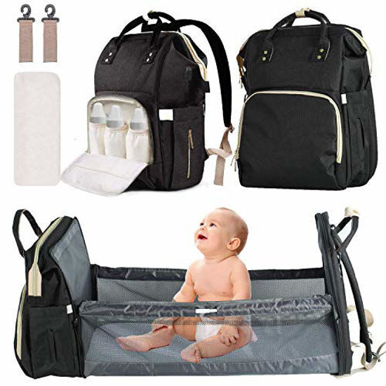 3 in 1 Travel Bassinet Foldable Baby Bed Diaper Bag Backpack Changing  Station Waterproof USB Charging Port Baby Bag Portable Crib  China Diaper  Bag and Diaper Backpack price  MadeinChinacom
