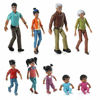 Picture of Beverly Hills Doll Collection Sweet Li'l Family Hispanic Dollhouse People Set of 9 Action Figure Set - Grandpa, Grandma, Mom, Dad, Sister, Brother, Toddler, Twin Boy & Girl