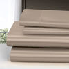 Picture of Homiest 4pcs Satin Sheets Set Luxury Silky Satin Bedding Set with Deep Pocket, 1 Fitted Sheet + 1 Flat Sheet + 2 Pillowcases (Cal King Size, Taupe)