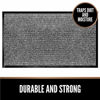 Picture of Gorilla Grip Original Low Profile Rubber Door Mat, 47x35, Heavy Duty, Durable Doormat, Indoor Outdoor, Waterproof, Easy Clean Shoe Scraper, Home Rug Welcome Mats for Entryway Patio Porch, Light Gray