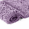 Picture of LuxUrux Bathroom Rugs 3pc Non-Slip Shaggy Chenille Bathroom Mat Set, Includes U-Shaped Contour Toilet Mat, 20 x 30'' and 16 x 24'' Bath Mat, Machine Washable (3 Pc Set - Style A, Lavender)