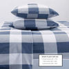 Picture of Great Bay Home - 100% Turkish Cotton Twin Flannel Sheet Set. Heavyweight, Warm, Winter Double Brushed Bed Sheets. Pre-Shrunk & Anti-Pill - Buffalo Check - Navy