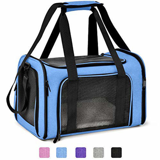 Picture of Henkelion Large Cat Carriers Dog Carrier Pet Carrier for Large Cats Dogs Puppies up to 25Lbs, Big Dog Carrier Soft Sided, Collapsible Travel Puppy Carrier - Large - Blue