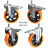 Picture of Stem Casters Aozel Heavy Duty Swivel Threaded Stem Caster Wheels with American Size 1/2''-13x1'' Thread Dual Locking Wheel with Brakes Pack of 4 (5 Inch)