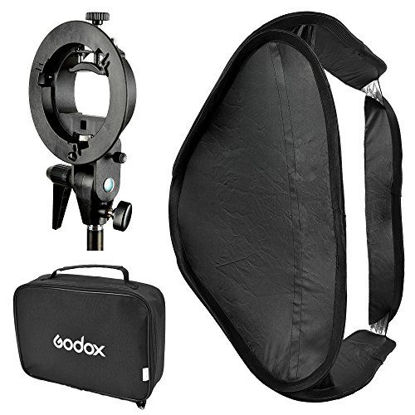 Picture of Godox 32" x 32" Universal Collapsible Softbox with S-Type Bowens Mount Bracket Holder for Speedlite Flash Studio Photograhpic