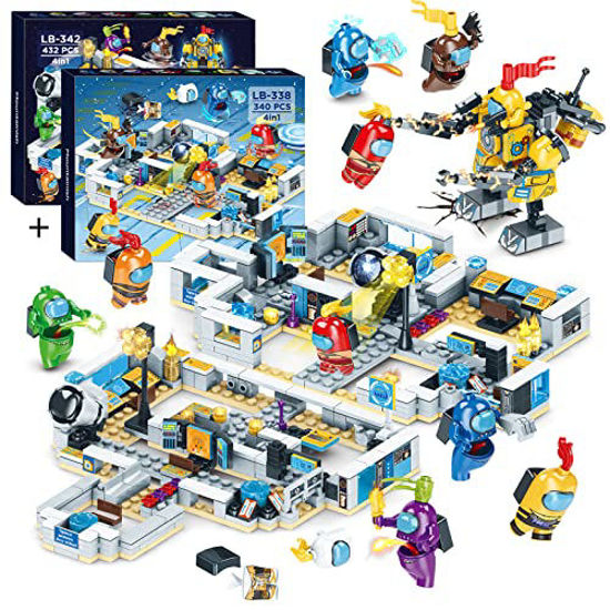 Picture of Building Blocks, Space Alien Figures Peluche Game Model Kit Bricks Classic Kids Toy for Children Gift Mini Statues, Figures Game Model (338+342-772PCS)