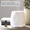 Picture of Sparia Ceramic Ultrasonic Essential Oil Diffuser for Aromatherapy, Matte White, 300ml, 18 Hour Runtime