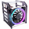 Picture of GeeekPi Raspberry Pi Cluster Case, Raspberry Pi Rack Case Stackable Case with Cooling Fan 120mm RGB LED 5V Fan for Raspberry Pi 4B/3B+/3B/2B/B+ and Jetson Nano