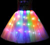 Picture of Soyoekbt Girls Unicorn Costume LED Light Up Unicorn Princess Dress Birthday Party Outfit Halloween Tutu Dress with Headband Rainbow Sequin+Rainbow Led 5-6Years