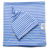 Picture of Bungalow Baby Swaddle Set-Premium Bamboo Viscose Baby Swaddle Blanket & Hat Set, Baby Boy, Baby Girl, Unisex, Newborn Swaddle, Baby Wrap, Bamboo Blanket (Candy Stripe/Riviera Blue)