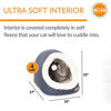 Picture of K&H PET PRODUCTS Thermo-Pet Cave Heated Cat Bed - Gray/Geo Flower 17 X 15 X 13 Inches