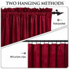 Picture of Velvet Red Curtains 63-inch Length - Christmas Decor Dual Rod Pocket Top Thick Soft Velvet Drapes, Room Darkening Privacy Protect Panels for Dining Room, W52 x L63 inches, 2 Pieces