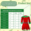 Picture of Girls Women Christmas Elf Costume Set Santa's Helper Costume Xmas Festive Outfit with Elf Hat Shoes Belt Striped Stockings(Medium)