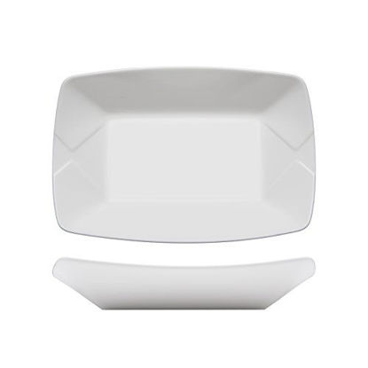 Picture of Fortessa Fortaluxe Food Truck Chic Large Serving Boat Plate, 8.5 x 6-Inch, Set of 4