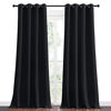 Picture of NICETOWN Patio Blackout Curtain Shades - Summer Home Decoration Thermal Insulated Grommet Blackout Draperies/Drapes for Kitchen (2 Panels, 55 inches x 96 inches, Black)
