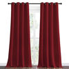 Picture of NICETOWN Burgundy Red Blackout Draperies Curtains - Pair of Grommet Top Thermal Insulated Blackout Decorative Curtains for Thanksgiving Day & Christmas Decor(55 inches Wide by 96 inches Long)