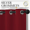 Picture of NICETOWN Burgundy Red Blackout Draperies Curtains - Pair of Grommet Top Thermal Insulated Blackout Decorative Curtains for Thanksgiving Day & Christmas Decor(55 inches Wide by 96 inches Long)