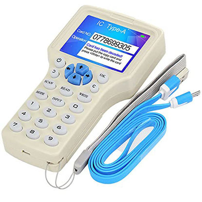 Picture of LEXI Upgraded 10 Frequency RFID Writer/Reader/Duplicator, 125KHz 13.56MHz ID IC HID UID Decoder, Card Copier, NFC Reader, Key fob Cards Programmer, with USB Interface and Software