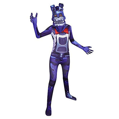 Picture of Kids Five Nights Costume The Rabbit Halloween Costume Creepy Chicken Cosplay Jumpsuit 5-12Years