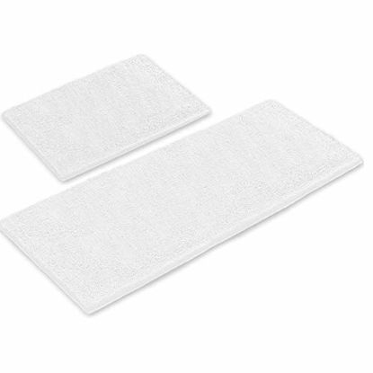 Picture of LuxUrux Bathroom Rugs 2 Piece Set-Extra-Soft Plush Bath mat Shower Bathroom Rugs,1'' Chenille Microfiber Material, Super Absorbent