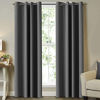 Picture of Thermal Insulating Blackout Grommet Top Curtains Ultra Soft Blackout Thermal Insulated Window Curtain Panels Extra Long Curtains Room Darkening 2 Panel Set 52 Wide x 108 Length Inches, Charcoal Gray