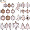 Picture of Sea Team 77-Pack Assorted Shatterproof Christmas Balls Christmas Ornaments Set Decorative Baubles Pendants with Reusable Hand-held Gift Package for Xmas Tree (Rose Gold)