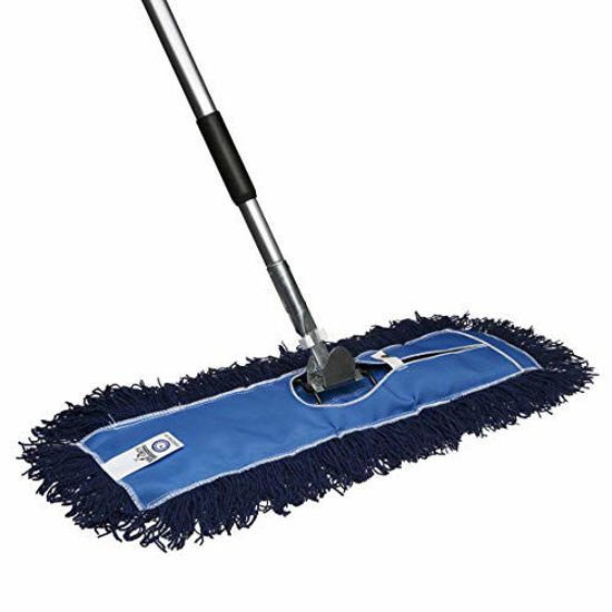 Picture of Nine Forty Residential | Commercial 24 Inch Janitorial USA Floor Dry Dust Mop Broom Set | Handle