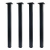 Picture of QLLY 28 inch Adjustable Metal Furniture Legs, Square Office Table Furniture Leg, Set of 4 (Black)