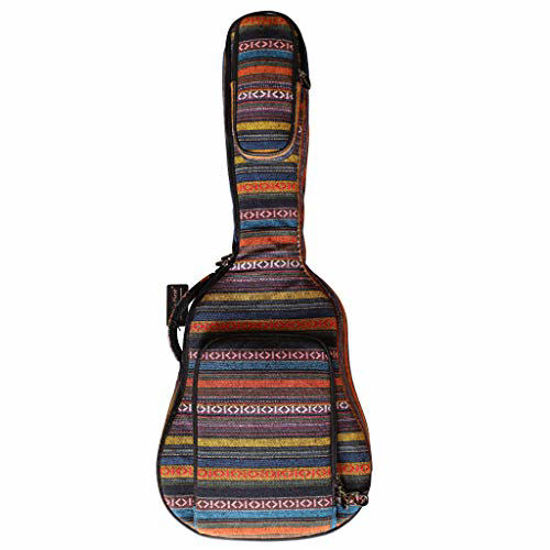 Picture of MUSIC FIRST 0.9" (23mm) Padded Country Style 36 inch Soft Guitar Case, Travel Guitar Bag, 36" Guitar Backpack (FIT FOR 36~37 inch, 3/4 Junior Size GUITAR, CHECK PHOTO No.2 AND MEASURE YOUR GUITAR!)