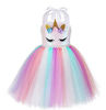 Picture of Viyorshop Girl Unicorn Costume Unicorn Tutu Dress Rainbow LED Light Up Birthday Party Outfit for Halloween Party Costumes (sequins, 5-6 Years)