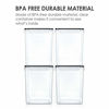 Picture of Large Food Storage Containers 5.2L / 176oz, Vtopmart 4 Pieces BPA Free Plastic Airtight Food Storage Canisters for Flour, Sugar, Baking Supplies, with 4 Measuring Cups and 24 Labels, Black