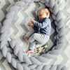 Picture of Soft Knot Pillow Decorative Baby Bedding Sheets Braided Protective Linear Pillow Cushion (Gray, 118.11INCH)