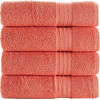 Picture of Hammam Linen Coral Orange Bath Towels 4-Pack - 27x54 Soft and Absorbent, Premium Quality Perfect for Daily Use 100% Cotton Towel