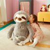 Picture of IKASA Large Sloth Stuffed Animal Plush Bradypode Toy for Children (Gray, 30 inches)