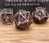 Picture of D&D Dice Set Dungeons and Dragons Dice, DND Dice Set Hollow Metal Polyhedral Dice for MTG Pathfinder Board Games RPG Role Playing D and D Dice with Gift Box, D20 D12 D10 D8 D6 D4 (Blood Spatter)