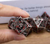 Picture of D&D Dice Set Dungeons and Dragons Dice, DND Dice Set Hollow Metal Polyhedral Dice for MTG Pathfinder Board Games RPG Role Playing D and D Dice with Gift Box, D20 D12 D10 D8 D6 D4 (Blood Spatter)