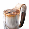 Picture of Norse Tradesman Horn Coffee Mug - 12 oz Handcrafted Ox-Horn - Double Sealed For Hot Liquids - Wide Mouth Coffee Tankard