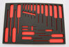 Picture of 5S Tool Box Shadow Foam Organizers (2 Color) Custom Size (18" x 36", Black Top/Red Bottom)