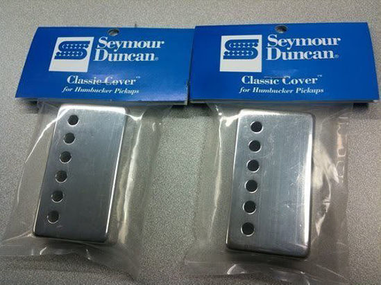 Picture of Seymour Duncan Classic Cover Nickel Silver Humbucker Pickup Covers Pair of 2