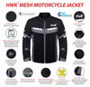 Picture of HWK Mesh Motorcycle Jacket Riding Air Motorbike Jacket Biker CE Armored Breathable (X-Large, Black)