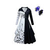 Picture of Costumes for Girls Deville Cosplay Party Dresses 2021 Long Sleeve Cute Role Play Outfits Set Girls Fashion Dress Up with Gloves Birthday Xmas Gift Black 160cm