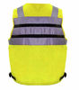 Picture of 3M Reflective stripes Safety Vest Hi-vis Yellow knitted Vest with 10 pockets Bright Construction Workwear for men and women. (Large)