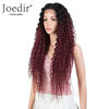 Picture of Joedir 28" Long Curly Lace Front with 1.5"x3" Lace Wig Heat Resistant Synthetic Wigs For Black Women 130% Density(Ombre Black to Wine Color)