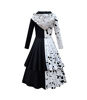 Picture of Halloween Costume for Girls New Movie Character Cosplay Outfits Spotty Dogs Printed Dress Gown Halloween Party Fashion Dress White and Black Role Play Dress Up Novelty Birthday Gift